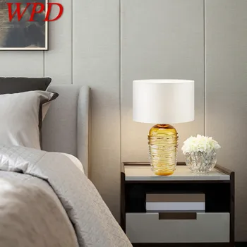 Настольная лампа WPD Nordic Modern Glaze Модная Художественная Гостиная Спальня Отель LED Индивидуальность Оригинальность Настольная лампа