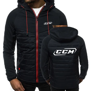 CCM 2023, осенне-зимний новый мужской повседневный однотонный хлопковый костюм с капюшоном, 7-цветное пальто, мужская однотонная одежда с аппликацией