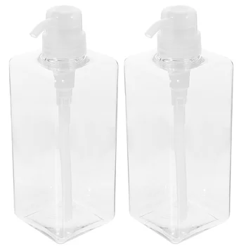 2 шт. Дозатор жидкого мыла, бутылка лосьона С насосом, Пластиковые контейнеры для шампуня многоразового использования, прозрачные бутылки