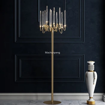 Дизайнерский светильник в форме свечи Для спальни, хрустальный светильник итальянского дизайна, Роскошная Эстетичная мебель Lampe De Chevet