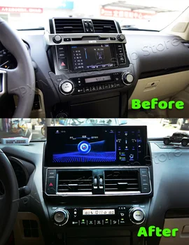 Автомобильный радиоприемник Android 12.0, мультимедийный плеер 4 + 64G для Toyota Land Cruiser Prado 150 2014-2017, головное устройство GPS-навигации в стиле Tesla