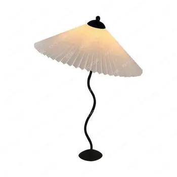 Винтажный плиссированный зонт, светильник-загогулина, лампа для гостиной /спальни AU, США, ЕС, Великобритания, CN, ночное освещение со светодиодной лампой E27