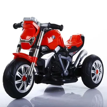 дешевый многофункциональный детский электрический мотоцикл, детский трехколесный велосипед для езды на автомобиле со светом и музыкой