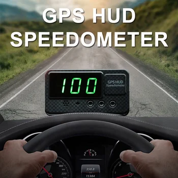 Универсальный головной дисплей GPS Спидометр Одометр Цифровой дисплей скорости миль в час превышение скорости Будильник для автомобилей C60S