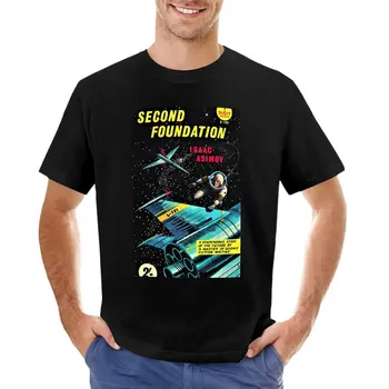 Второе основание - футболка с изображением Айзека Азимова, забавные футболки, летние топы, винтажная одежда, мужские футболки
