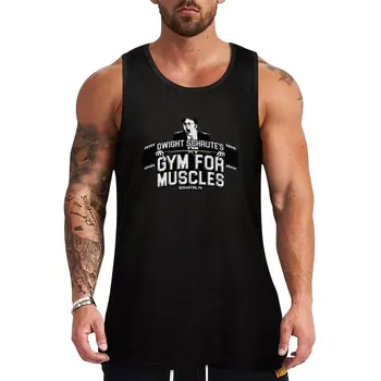 Новая майка Dwight Schrute's Gym для мышц, мужская спортивная футболка, жилет для мужчин, аниме-топы, рубашки без рукавов