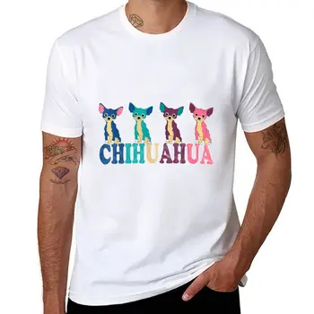 Новая футболка в стиле поп-арт для чихуахуа, футболка с изображением щенка Самой маленькой собаки Чивавы, футболки для любителей спорта, быстросохнущая футболка, мужские футболки