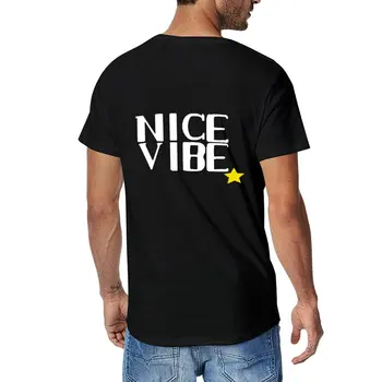 Новая футболка Nice Vibe, футболка оверсайз, графическая футболка, летний топ, забавные футболки, футболки для мужчин