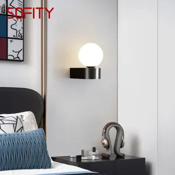 ULANI Современное черное латунное бра LED 3 цвета, просто креативный светильник рядом для домашнего декора спальни
