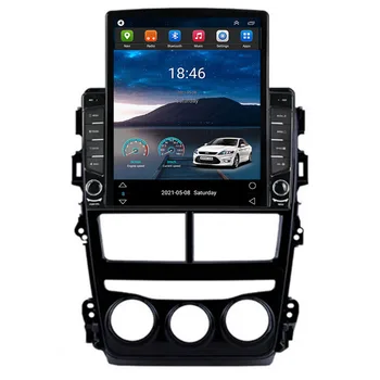 Для Tesla Style 2Din Android12 Автомагнитола Toyota VIOS Yaris 2018-2035 Мультимедийный Видеоплеер GPS Стерео Carplay DSP RDS Cam