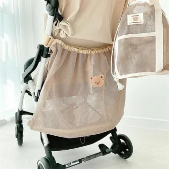 Подвесная сумка для детской коляски, сетчатый карман для летней детской коляски, Сумка для хранения большой емкости, Тележка для колясок, Аксессуары