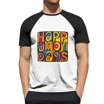 Футболка Happy Mondays, летняя одежда, футболка для мальчика, футболки на заказ, Короткая футболка, мужские футболки с графическим рисунком в стиле хип-хоп