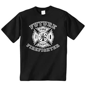 Молодежная футболка Big Boys 'Future Firefighter, Забавные футболки с Пожарными для взрослых и детей