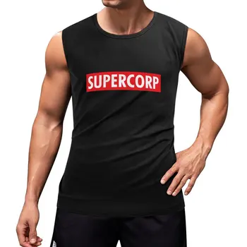 Новая мужская майка Supercorp без рукавов, спортивная одежда, хлопковые футболки, мужские
