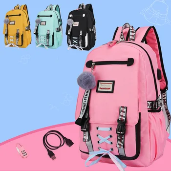 Новый легкий Мужской Женский рюкзак для путешествий и отдыха, школьная сумка для подростков, Usb-зарядка, рюкзаки для ноутбуков большой емкости
