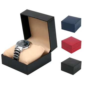 Упаковка для часов Подарочная коробка с подушкой Браслет Коробка-органайзер 10 *10*6 см Футляр для ювелирных изделий Рождественский подарок Чехол для хранения