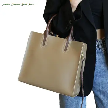 Мягкая сумка из воловьей кожи, Женская сумка через плечо большой емкости, Женские Деловые сумки, Роскошные дизайнерские модные Сумки высокого качества
