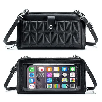 Сумка для мобильного телефона с сенсорным экраном, женская сумка через плечо, кошелек, диагональная сумка, портмоне, сумки через плечо для женщин, мини-сумка для iPhone 14