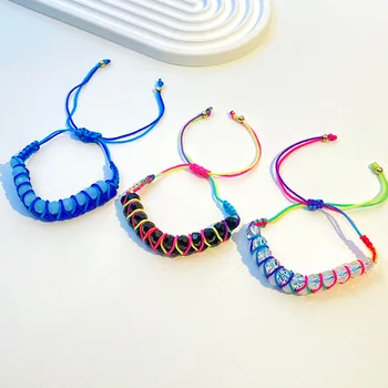Новые женские браслеты из бисера ручной работы в геометрическом богемном стиле, разноцветные браслеты из бисера оптом