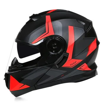 Персонализированный мотоциклетный модульный откидной шлем Для мужчин и женщин, Безопасный спуск, Мотокросс, Полнолицевой Каско, Moto DOT Одобрен ЕЭК