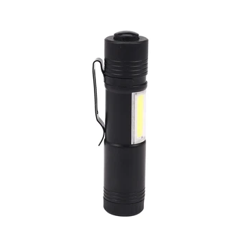 Новый Мини Портативный Алюминиевый Q5 Светодиодный Фонарик XPE & COB Work Light Lanterna Мощная Ручка-Факел Лампа 4 Режима Использования 14500 Или AA