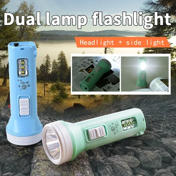 Светодиодное наружное освещение с сильным светом, портативный аварийный фонарик дальнего действия, перезаряжаемый фонарик