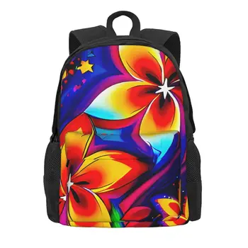 Цветочный Гавайский рюкзак Flower Power Style, Тренировочные рюкзаки из полиэстера для мальчиков и девочек, большие школьные сумки-новинки, рюкзак