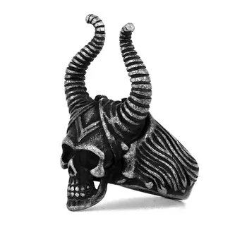SAIYE Европейские и американские мужские украшения из нержавеющей стали в готическом стиле с изображением мотоциклиста, сатаны, Дьявольского рога, черепа Оптом
