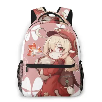 Klee Крутой рюкзак для девочек и мальчиков из аниме Genshin, дорожный рюкзак, рюкзаки для подростков, школьная сумка для взрослых