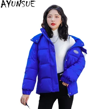 Зимняя пуховая хлопковая куртка для женщин, короткие куртки для хлеба 2023, Новые Корейские свободные пальто с капюшоном и подкладкой из хлопка, женские Casaco Feminino
