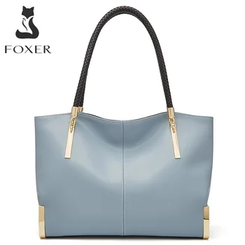 Женская сумка из спилка FOXER Design с высокой вместимостью, женская сумка для поездок на работу с верхней ручкой, модные женские сумки для мам