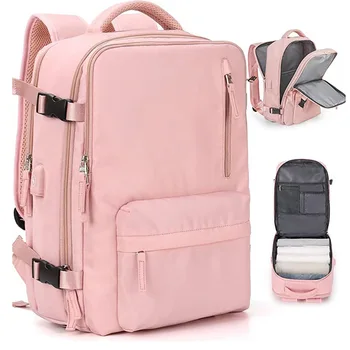 Водонепроницаемый дорожный рюкзак для женщин 40Л Ручная кладь 17 Дюймовый рюкзак для ноутбука College Bookbag