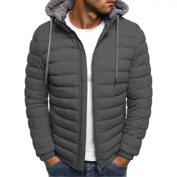 Высококачественная осенне-зимняя новая мужская водонепроницаемая и ветрозащитная модная повседневная хлопковая куртка с капюшоном