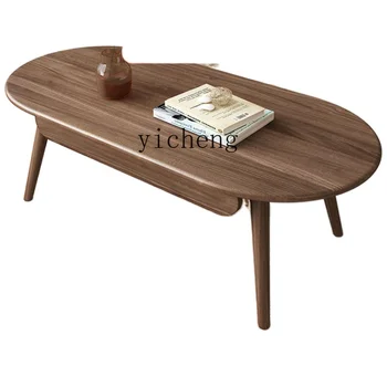 Журнальный столик XC Furniture из массива дерева, современная минималистичная гостиная для маленькой квартиры, креативный чайный столик, журнальный столик из бука в скандинавском стиле