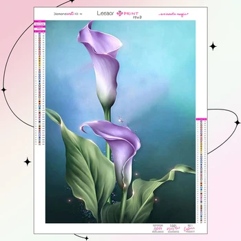 DIY Фэнтезийная фиолетовая алмазная картина цветы тюльпан набор для вышивания мозаикой из горного хрусталя, украшение стены, подарки на день рождения для девочек