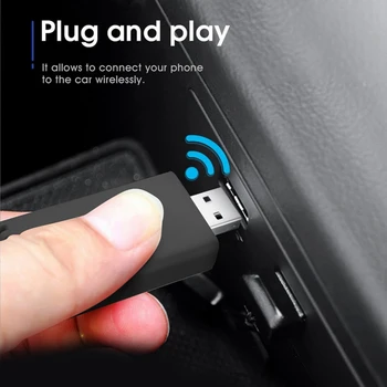 Подключаемый к беспроводному адаптеру CarPlay адаптер 5V BT5.0 Беспроводной ключ Carplay USB-адаптер Plug and Play Автоаксессуары
