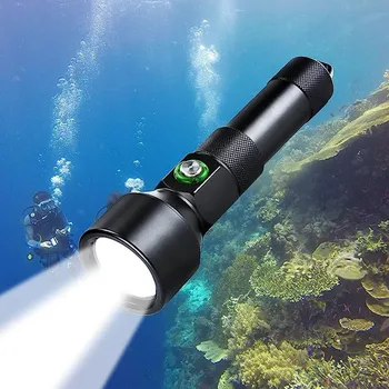 Фонарик Odepro ND22 для подводного плавания с компактной яркостью 1300 люмен, профессиональный подводный фонарь для ночного дайвинга длиной 150 м