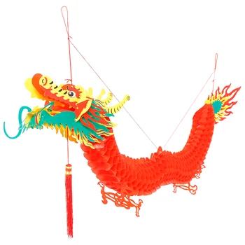 3D Китайский Новогодний Фонарь, Гирлянда, Подвесной декор, Украшение из китайской бумаги, Новогодние украшения для вечеринки на стене дома, Весна