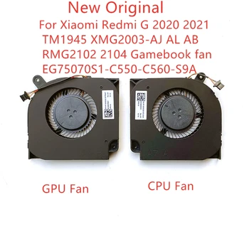 Новый Оригинальный Вентилятор Охлаждения процессора GPU Ноутбука Для Xiaomi Redmi G 2020 2021 TM 1945 XMG2003-AJ AL AB RMG2102 Вентилятор EG75070S1-C550-C560-S9