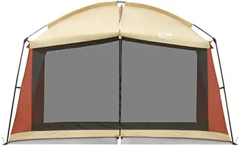 Экранный Домик Комната 12 x 10 Футов Экранированная Сетка Сетчатая Палатка Палатка Для Кемпинга Экранное Укрытие Беседки для Патио Кемпинга На открытом воздухе