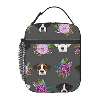 Сумка для ланча для школьников Boxer Dogs, Оксфордская сумка для ланча для офиса, путешествий, кемпинга, термоохладитель, ланч-бокс