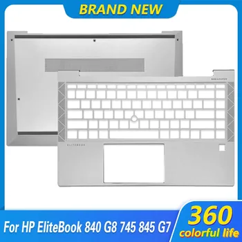 Новинка для ноутбука HP EliteBook 840 G8 745 845 G7 Подставка Для Ладоней Нижняя Часть Корпуса Клавиатура Безель Topcase Версия для США и Великобритании Серебристый