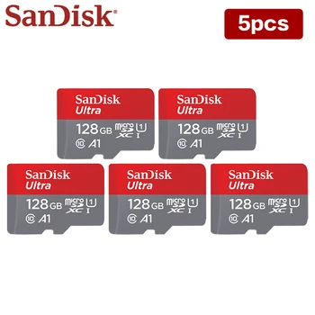 5 шт./лот Карта памяти SanDisk Ultra 32 ГБ 64 ГБ 128 ГБ Скорость чтения до 120 МБ/с. Карта Micro SD Class10 A1 UHS-I U1 TF Карта