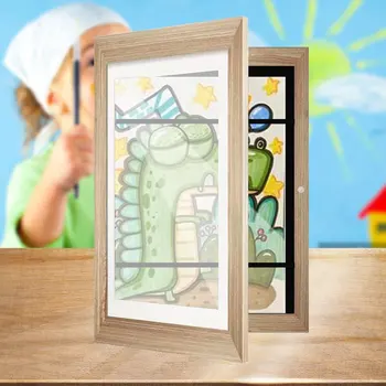 Рамка для картин с передним отверстием Деревянные рамки 5,9х4,3 Внутренняя рамка для настенного дисплея Рамка для художественных работ для школьных занятий дома или в офисе