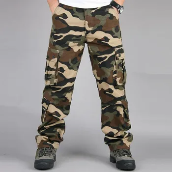 Камуфляжные брюки Мужские Повседневные Камуфляжные брюки-карго, хип-хоп Джоггеры, Уличная одежда, Pantalon Homme, Военные тактические брюки с несколькими карманами