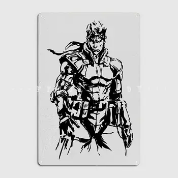 Snake Metal Gear Твердая Металлическая вывеска Настенная роспись Дизайн стен Таблички Жестяная вывеска Плакат