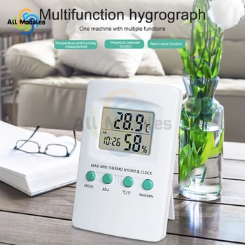Комнатный термометр Цифровой гигрометр с точными измеряемыми значениями Датчик влажности Комнатный термометр для дома теплицы офиса