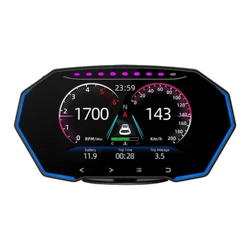 F11 Охранная Сигнализация Автомобиля HUD Headup-Дисплей GPS-Часы для контроля скорости Проектор лобового стекла Сигнализация О Превышении Скорости Напоминание Об усталости При вождении