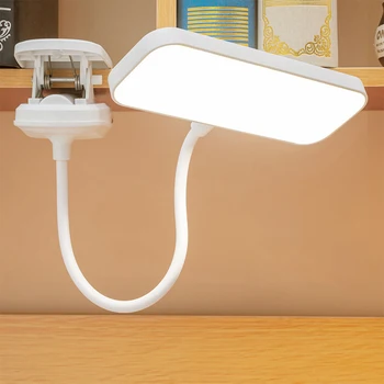 Настольная лампа Светодиодные настольные лампы 3 режима затемнения Зажим для учебы Освещение Настольный USB книжный светильник перезаряжаемая лампа для чтения 5 В дополнительные лампы
