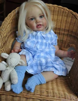 NPK 24-дюймовый огромный ребенок, малыш, Возрожденная Лотти Принцесса, реалистичная кукла, незавершенные части куклы, включенные в ткань, тело и глаза